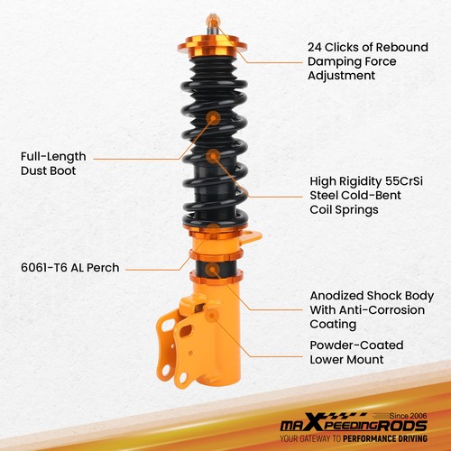 Adjustable Coilover For Holden Commodore VR VS Sedan 93-97 24 Ways Adjust Damper - Picture 2 of 12