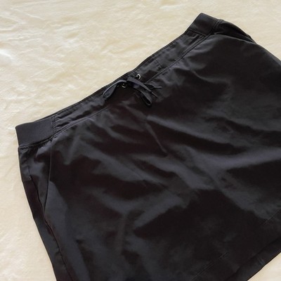 RBX Live Life Active 3x Skort Black Tie Waistband Elastic Back Activewear