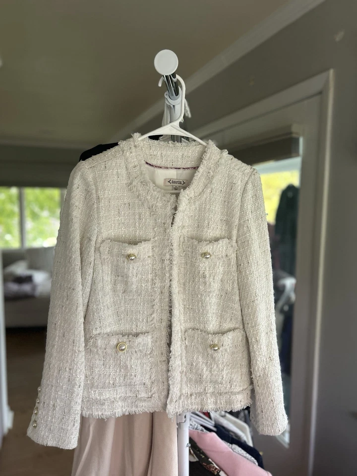 Chaqueta de tweed Nanette Lepore Clapton Boucle para mujer talla 4 Foto 2 de 4