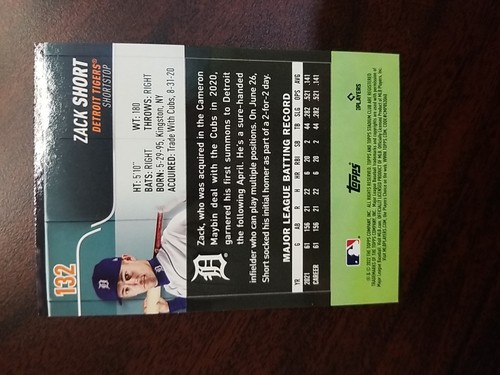 2022 Topps Stadium Club - Zack Short #132 (RC) - Picture 2 of 2