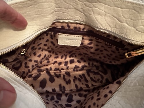 Authentic Vintage Dolce Gabanna Shoulder Bag Y2K Cream Leather Made In Italy - Picture 17 of 23