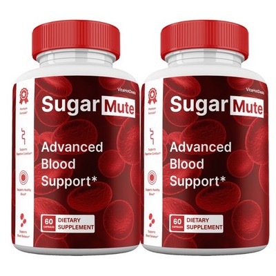 SugarMute Capsules, Max Strength, Sugar Mute Blood Support Pills (2 Pack)