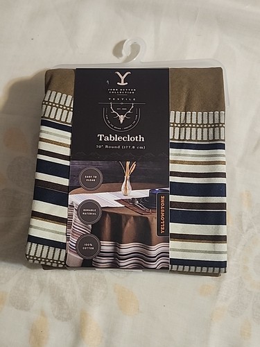 Yellowstone John Dutton Kollektion Textil Tischdecke 70" Rund 100% Baumwolle - Bild 1 von 5