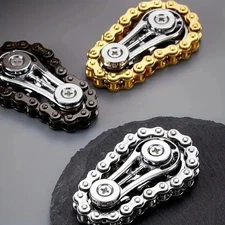 Metal Bike Chain Fidget Spinner Flywheel Gyro Toy for Stress Relief & Focus USA