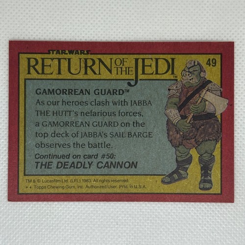 1983 Topps Star Wars Cards Return of the Jedi Series 1 – U Pick – Buy 4 Save 25% - Picture 98 of 264
