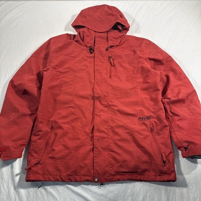 Volcom Hooded Snowboard Ski Jacket Winter Red Men s XL See Photos*