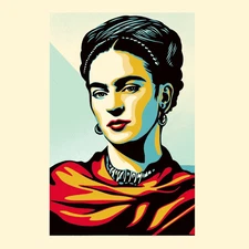 The Woman Who Defeated Pain (Frida Kahlo) 91/61cm Shepard Fairey Obey