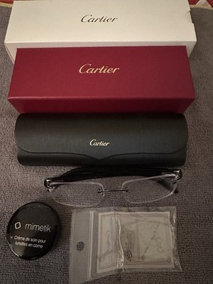 Brille CARTIER En Corne GOLD weiß, Referenz T8100904 FR00 53-18-145 NEU