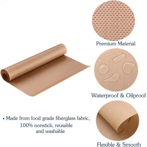 Wiederverwendbare Antihaft Backform Matte Grill Macaron Backpapier Blatt 40x30cm - Bild 4 von 12