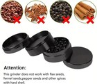 Black 4 Part 50 Mm Grinder Magnetic Metal Diamond Teeth Grinder