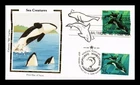DR JIM STAMPS US COVER SEA CREATURES FDC JOINT ISSUE COMBO COLORANO SILK