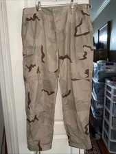 Vintage US Army Pants Mens Large Regular Cargo Ripstop 90s Desert Camouflage4456