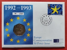 Great Britain * 50 Pence 1992 * British EU Presidency * Excellent!!!