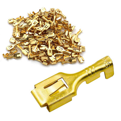 Baomain 1/4 Inch (6.3Mm) Female Spade Quick Splice Crimp Terminals Crimp