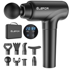 Elefor Massage Gun Deep Tissue,Percussion Back Massager Gun for Athletes Musc...