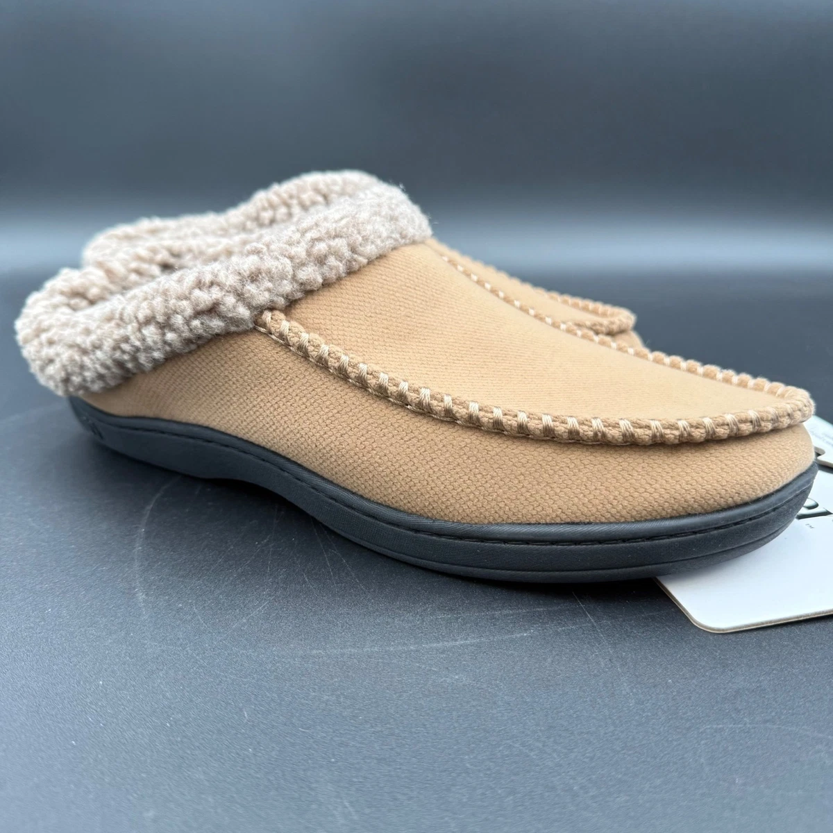 Isotoner Pantofole Uomo Extra Leggere In Maglia Elasticizzata E Camoscio – Suola Antiscivolo E Lavabili