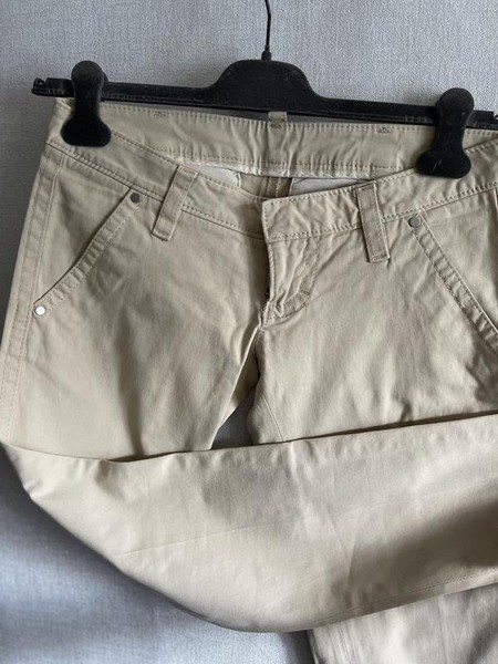 Women Dsquared² Trousers Beige Cotton 34