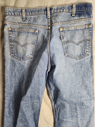 Vintage 80s Levis 545 Jeans Mens Size 37x27 Medium Wash High Rise Western USA - Picture 8 of 11
