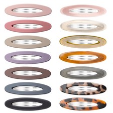 14PCS 3.5 Inch Oval Snap Hair Clips, Non-Slip Matte Glossy, Barrette