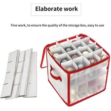 .Clear Storage Box For Christmas Tree Baubles PVC Folding Christmas Decorations