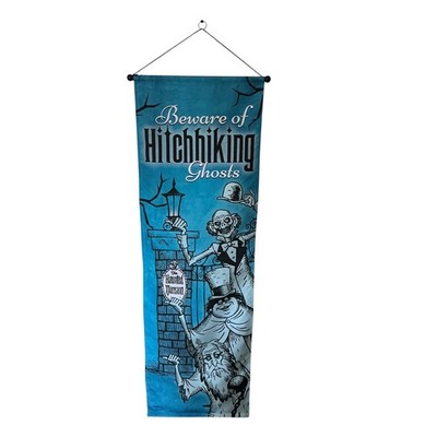 2023 Disney Haunted Mansion Beware of Hitchhiking Ghosts Banner Hanging Decor