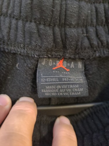 Nike Black "Nike Air"  Black  Draw String Jogger Knit Logo Pants Kids Large - Picture 3 of 3