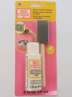 Plaid Mod Podge Medium mit Schaumstoffpinsel - 2 Unzen Fototransfer