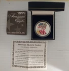 1999 American Silver Eagle Painted w/ Original Box & Papers - Uncirculated