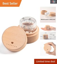 Heart-Shaped Wooden Pet Urn with Acrylic Keepsake Box
