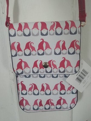 NWT Giftcraft Crossbody Gnome Red/ White Purse Wallet Phone Case (B)