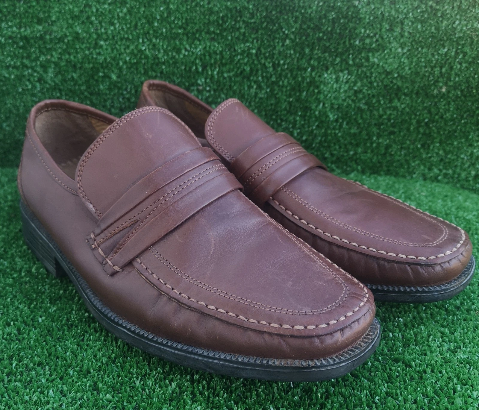 Mocassini uomo Clarks in pelle marrone UK 6 extra larghi
