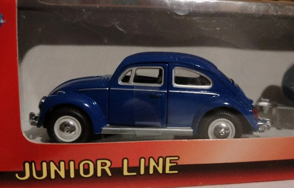 SCHUCO-VOLKSWAGEN BEETLE Con Roulotte - Modellino Auto Junior Line -Scala 1:43 - Immagine 2 di 4