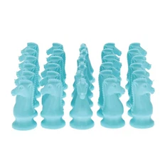 WE Games Blue Knight Chess Erasers - Bulk Pack of 30