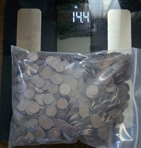 14.4 lbs Wheat Pennies Bulk Lot – Estate Hoard – Unsearched – Copper Coins
