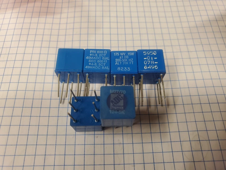 ADC Magnetics TF5SX17ZZ 175V .15 Watt 200hz 50khz M27/70 124-5k 1dB 600:600 ohm - Image 4 of 4