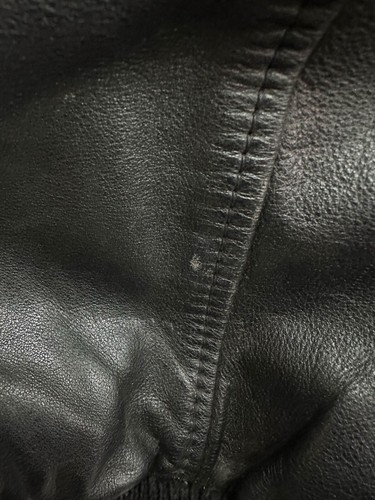 Giacca In Pelle Uomo Man Tg56 Nero LLV1269 - Picture 10 of 12