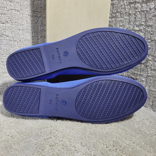 Rothy's The Loafer Cornflower Blue Round Toe Slip On Shoes Womens Multiple Sizes - Picture 7 of 13