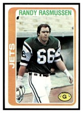 1978 Topps Football 307 Randy Rasmussen New York Jets card
