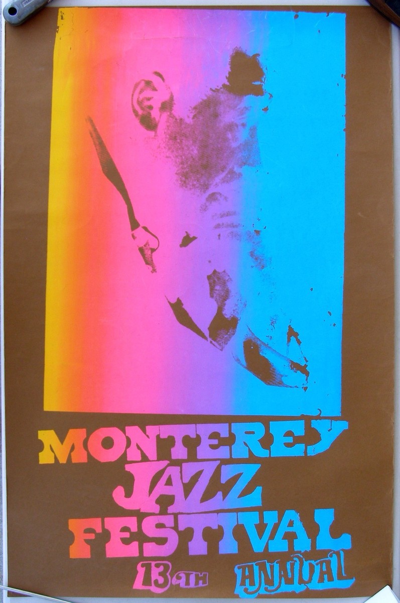 Monterey 13th Annual Jazz Festival Poster 1970 Duke Ellington, art