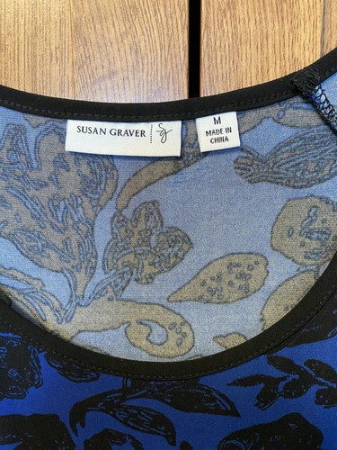 MED (QVC A237114) SUSAN GRAVER Liquid Knit 3/4 Sleeves w/Left Hip Tie Detail EUC - Picture 2 of 3