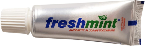 Freshmint Toothpaste, Unboxed, Metallic Tube, 0.6 oz, Pack of 144
