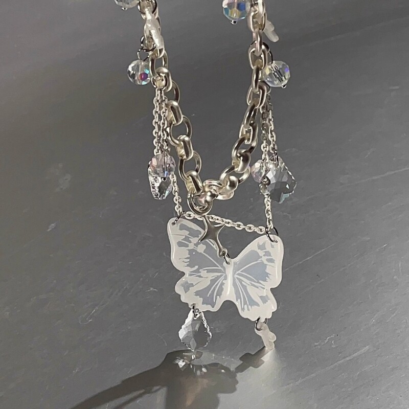 Y2K Layered Chain Necklace Tassels Choker Necklace Pendant Necklace Jewelry eBay