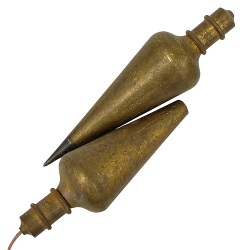 Vintage General Hardware No. 800 12 oz Brass Plumb Bob, 2 Pcs, Made in USA - Picture 10 of 11