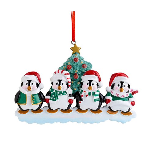 Personalised DIY Penguin Family 2-7 Christmas Tree Decoration Xmas Bauble Gifts - Picture 7 of 15