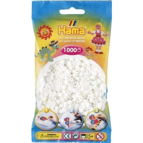 Hama Bügelperlen Midi Weiß, 1000 Stück