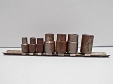 NAPA 6 Point 3/8" drive E Series 7 Piece Set Chrome Mechanics Tools U.S.A. Made 