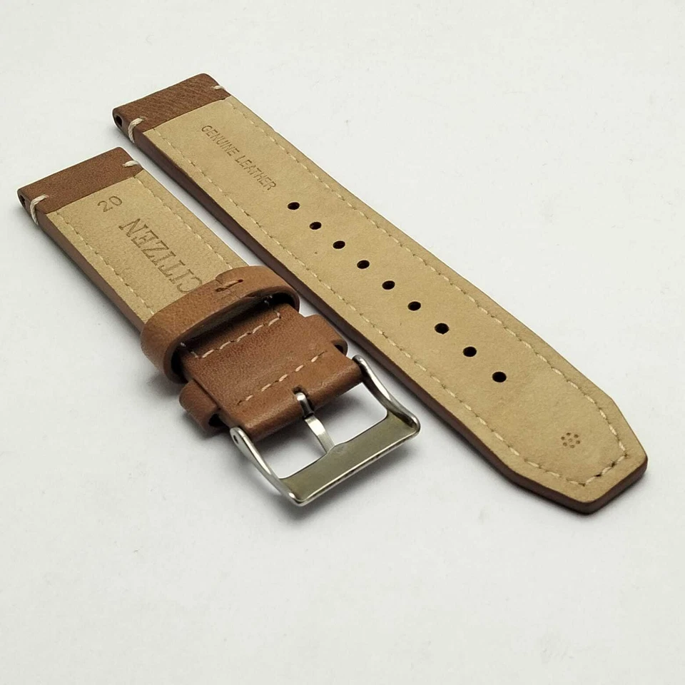 20 mm Citizen Leather Men’s Watch Band Strap - Image 2 of 4