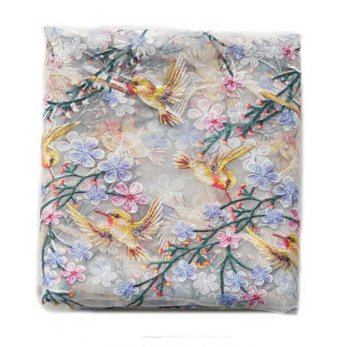 Embroidery Floral Mesh Lace Fabric DIY Costume Table Clothing Curtain Dress Prob - Picture 11 of 13