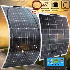 300W Flexible Solar Panel Kit 12V Portable Off-Grid Power Home RV Battery Charge