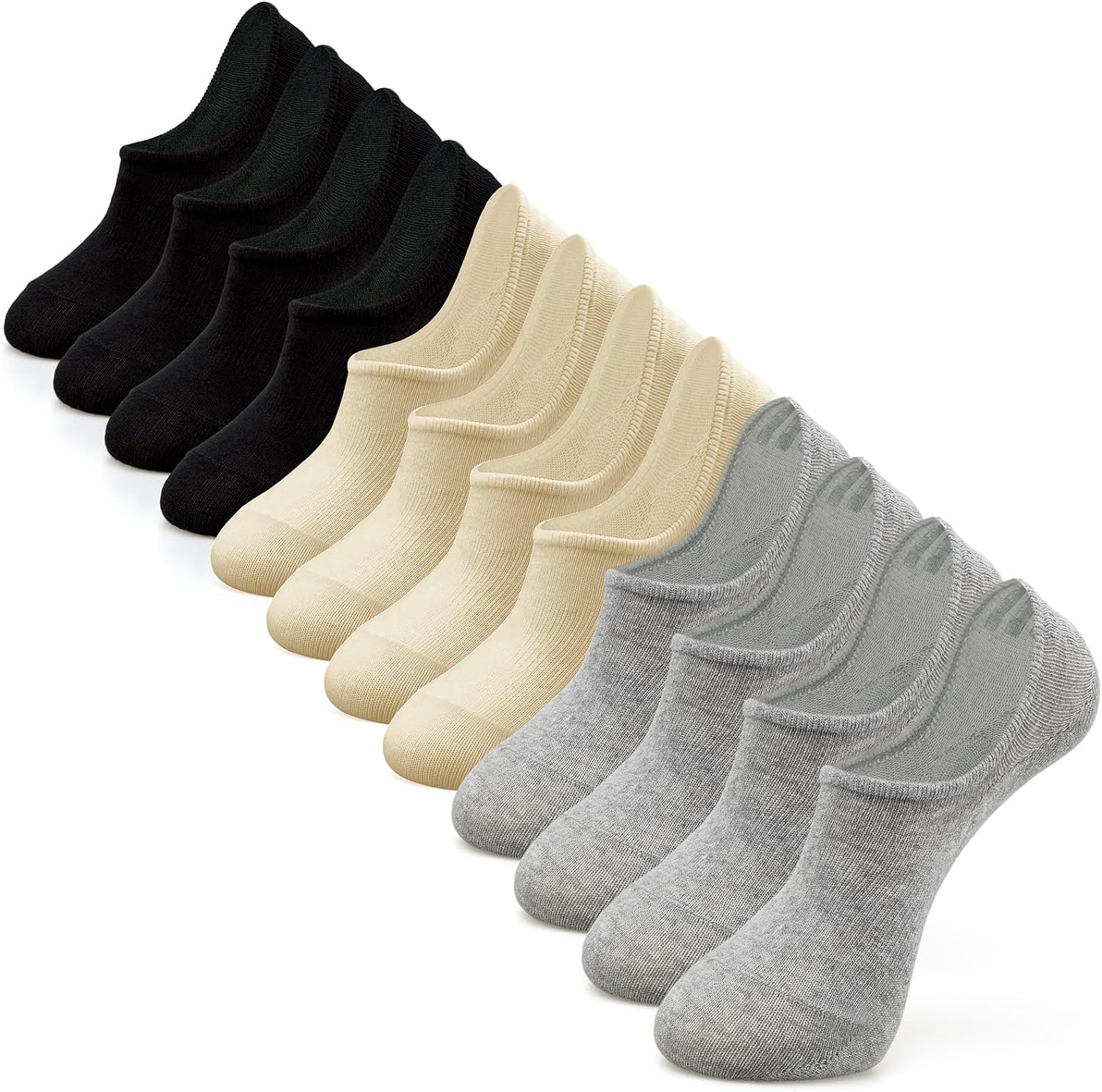 No Show Socks Womens and Men Low Cut Ankle Short Anti-Slid Athletic Running Nove-image